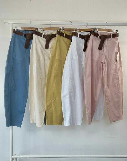 Barrel Pant- Ivory