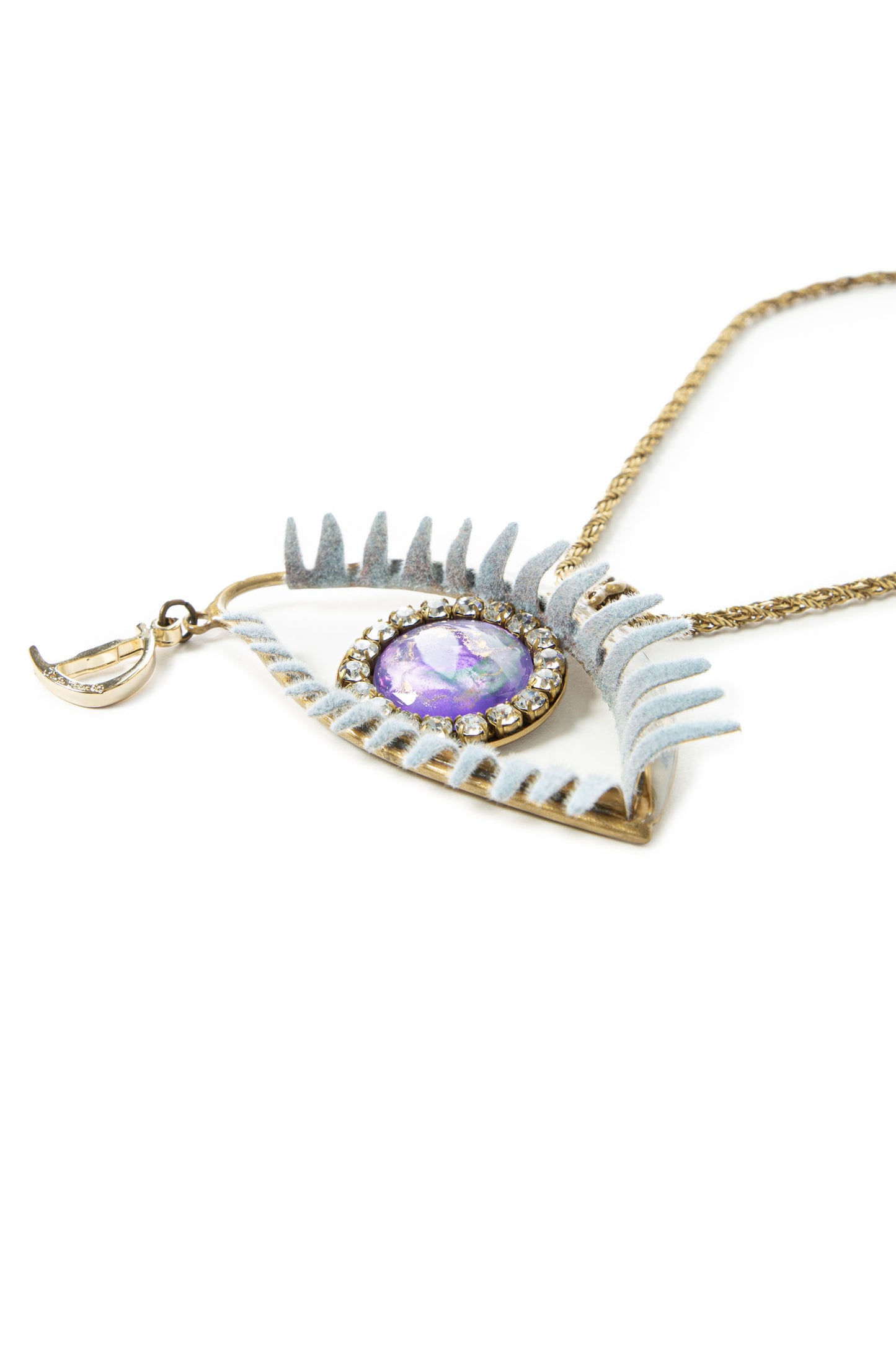 Iconic Eye Necklace Gray/Gold