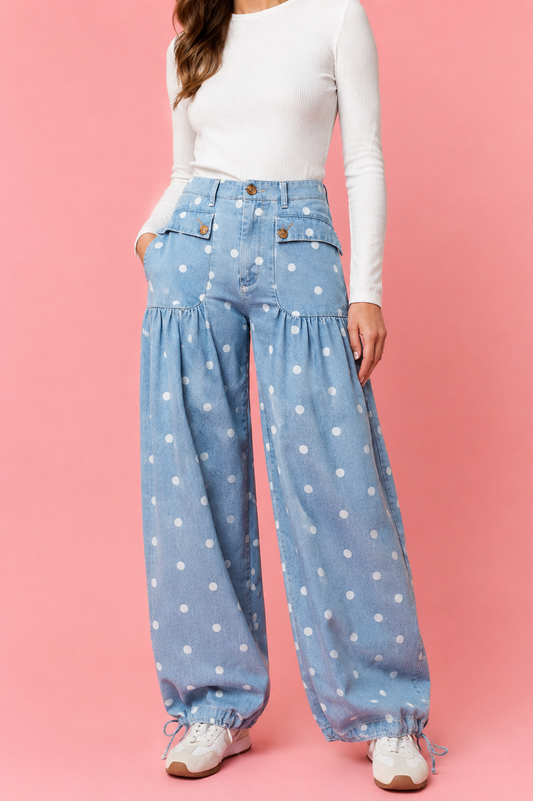 Amaia Polka Dot Denim