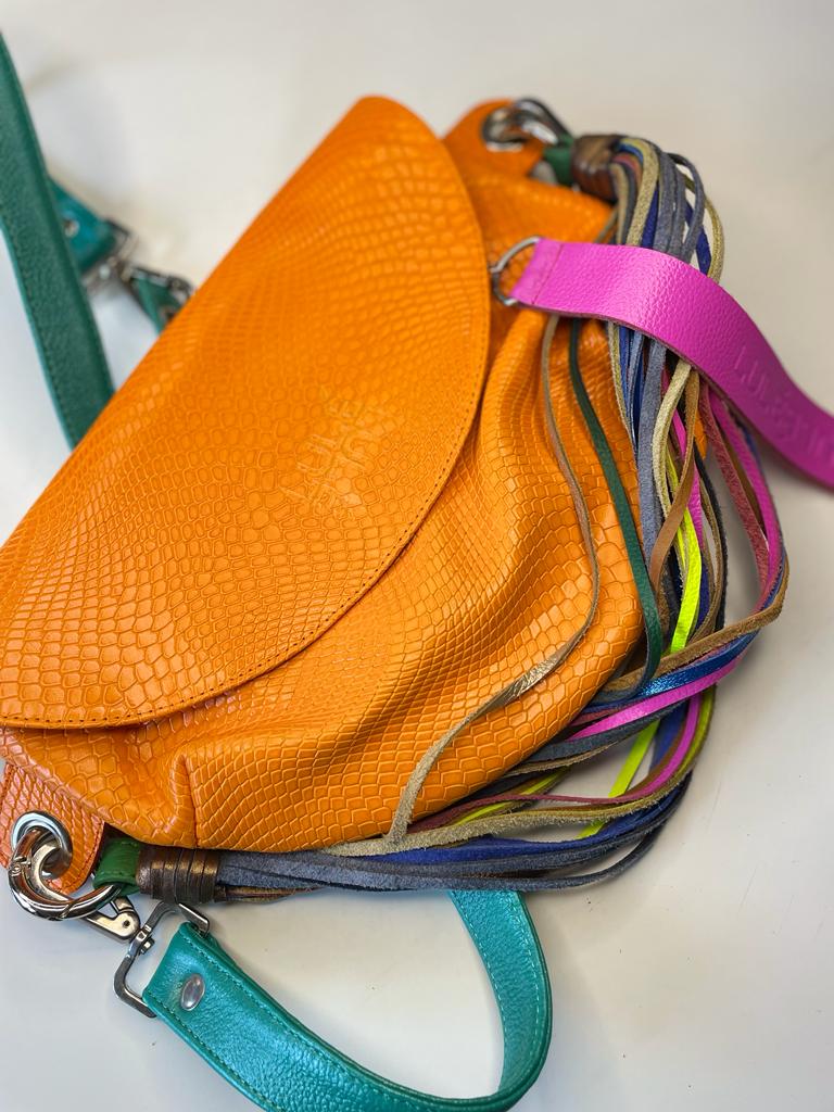 Reptilia Bag Mandarina + Rainbow