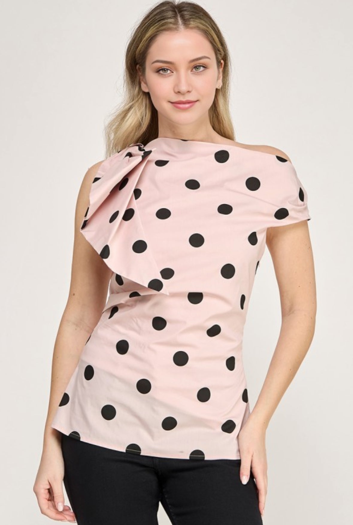 Pink Polka Dots Top