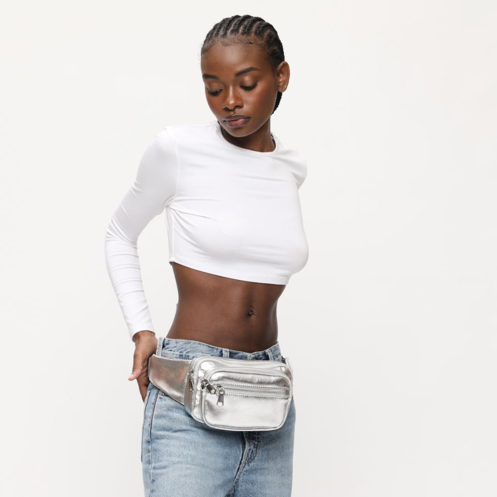 Hip Hugger Belt Bag- Silver