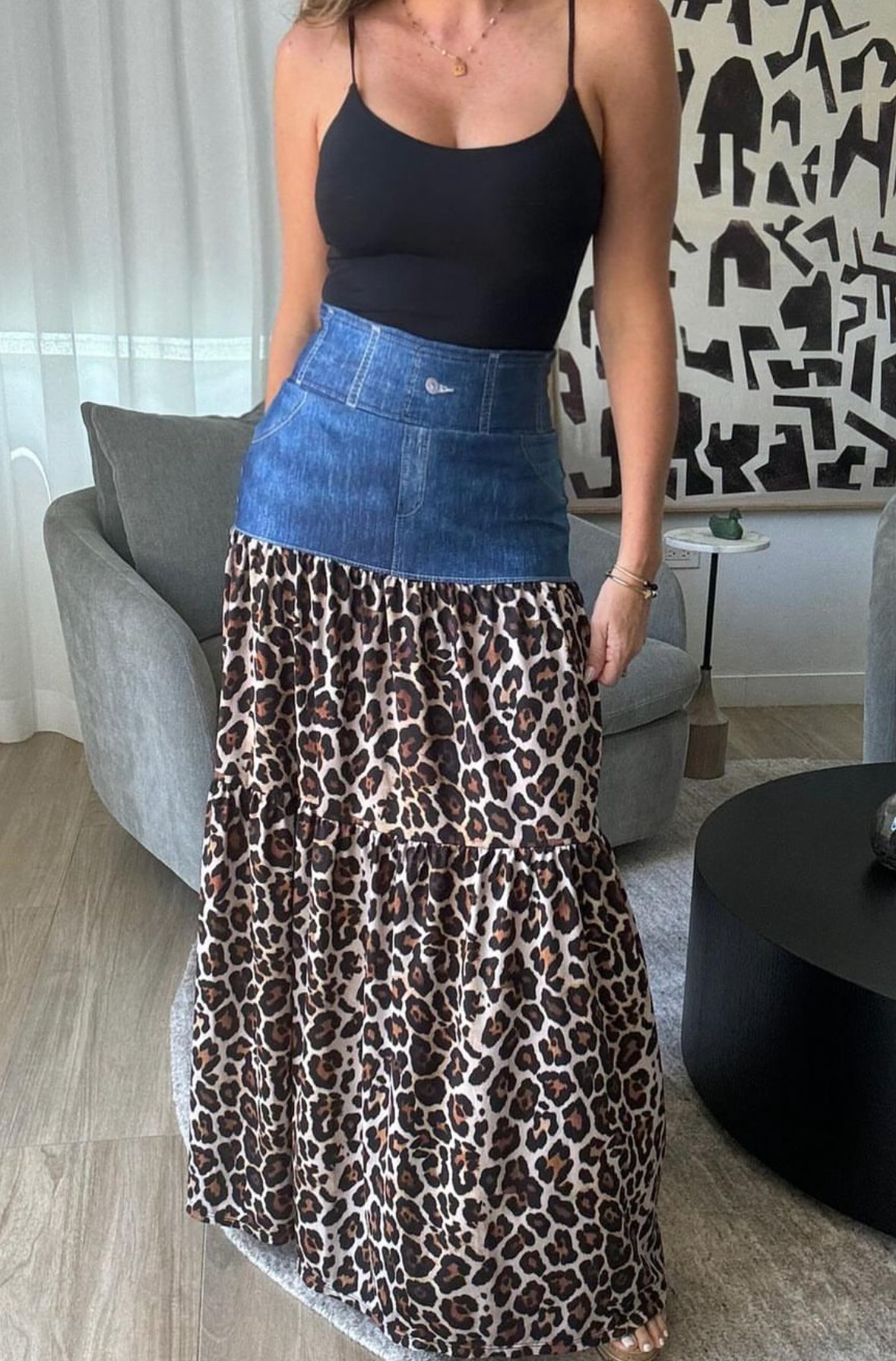 Leopard Maxi Skirt