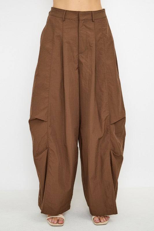 Wide Ballon Pant- Brown