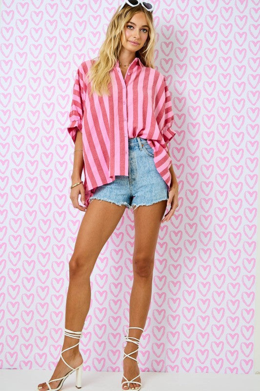 Oversized Striped Shirt