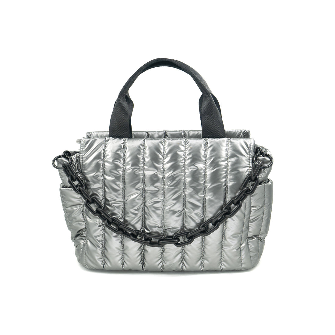 Puffer Bag- Pewter