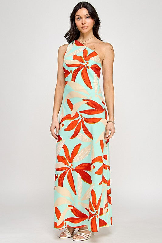 One Shoulder Maxi Dress