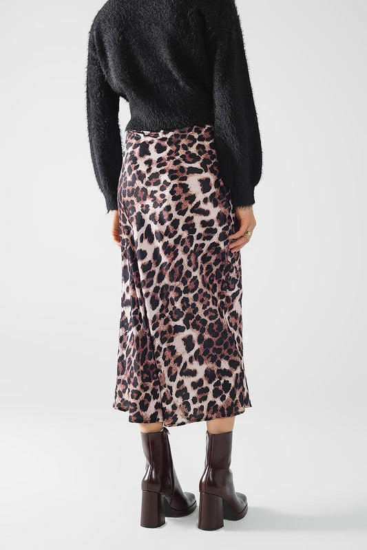 Leopard Midi Skirt