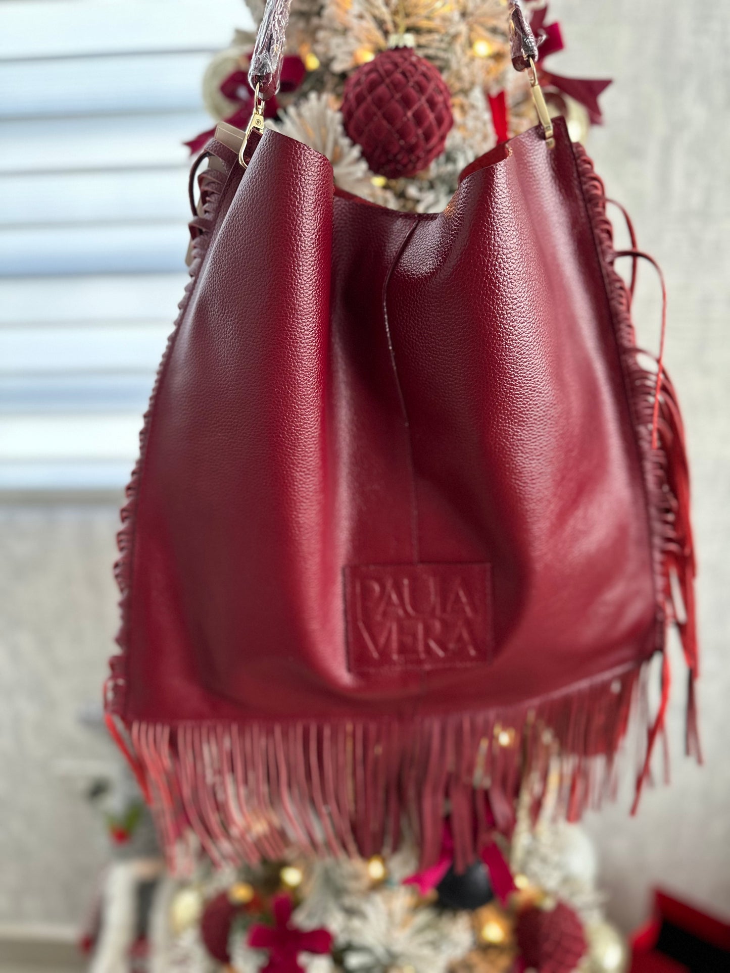 Vera’s Leather Bag- Burgundy