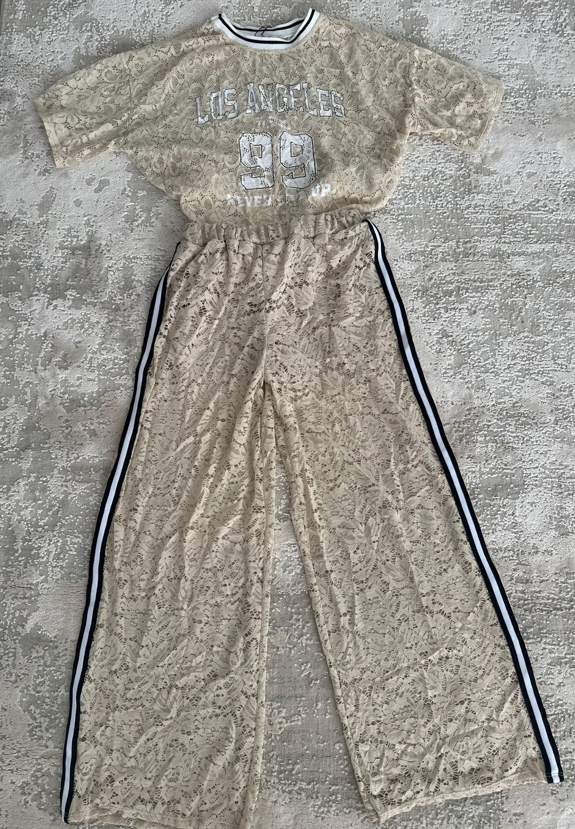 LA Laced Set- Beige