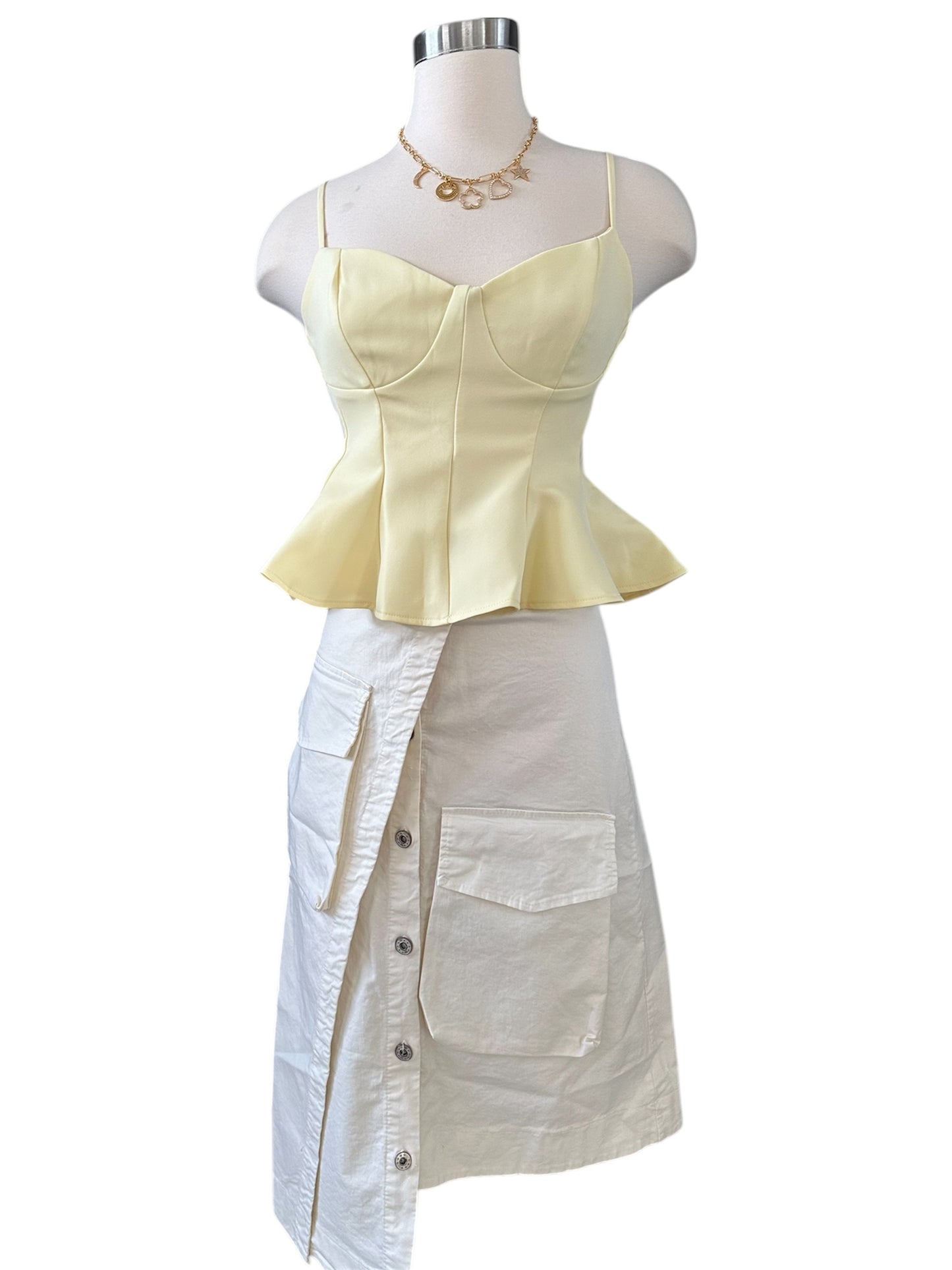 Peplum Yellow Top