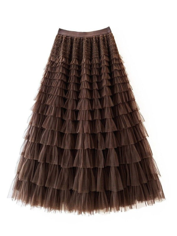 Tulle Skirt- Brown