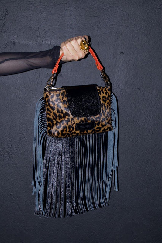 Vera Petit Leather Bag- Animal Print