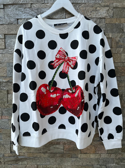 Cherry Polka Sweater